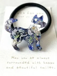 レジン＊わんちゃん フラワー ヘアゴム✧˚₊‧ꕥ