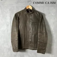 COMME CA ISM エコレザー ジャケット シングル ブラウン R28のサムネイル