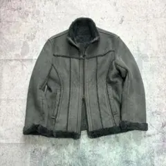archive grunge fake mouton jacket y2k