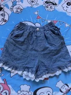 中古　デニムブルー NK-412 ハーフパンツ 130cm