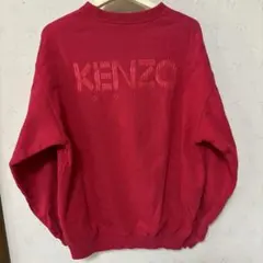 KENZOケンゾー★シアーフリルスウェットビッグシルエットトレーナー花柄ロゴ刺繍 KENZOケンゾー☆シアーフリルスウェットビッグシルエットトレーナー花