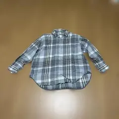 チェック柄長袖シャツ