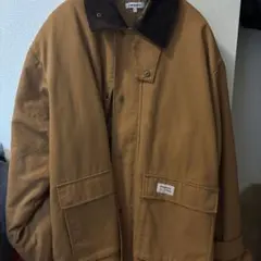 ブラウンコットンジャケット コーデュロイ襟