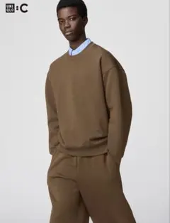 UNIQLO C オーバーサイズスウェットシャツ ブラウン S
