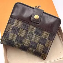 ルイヴィトン 二つ折り財布 コンパクトジップ ダミエ エベヌ