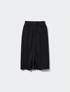 ユニクロ　デニムロングスカート　76サイズ　DARK GRAY