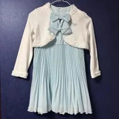 anyFAM 入学式 ワンピース ボレロセット 120 水色 発表会 ドレス