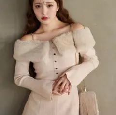 NICE CLAUP ナイスクラップ フェイクファービジューニット