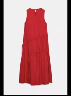 ナイロンリボンミディワンピース ZARA ザラ　XS
