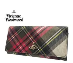 ヴィヴィアン　長財布　財布　チェック柄　お洒落　レディース　ブランド　レザー