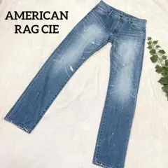 アメリカンラグシー⭐️ダメージデニムパンツ ジーパン ジーンズ ペンキ加工 30のサムネイル