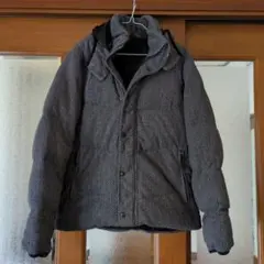 お値下げ　　ヘリンボーンパターン ダウンジャケット グレー系