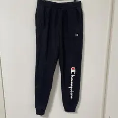 チャンピオン ロゴプリント スウェットパンツ 裾リブ M 黒 綿混 スポーツのサムネイル