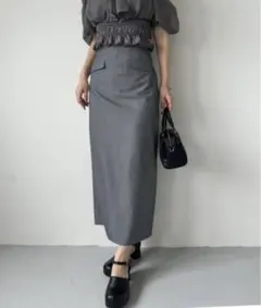 【新品未使用】ナロースカート グレー ナイスクラップ Iライン