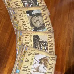 ONE PIECE 手配書ポスター 4枚セットのサムネイル