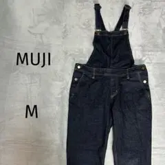 4248【MUJI/無印良品】デニムオーバーオール　サロペット つなぎ　M