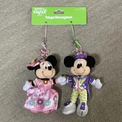 ディズニーランド　イースター　グッズ　ミッキー　ミニー　ぬいぐるみストラップ