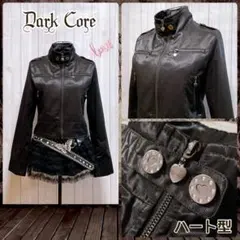 微光沢 ライダース 黒 平成ギャルy2k ダークコア パンク nana グランジ