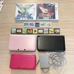 【美品】3DS LL ピンクホワイト　ブラック　3DSマゼンタピンク　３つセット