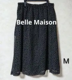 【Belle Maison 】ドット柄膝下丈ウエストゴム ギャザースカート* Mのサムネイル