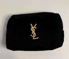YSL 黒 ベロア素材　ポーチ