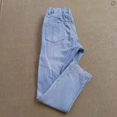 ライトブルーデニムストレートパンツ
