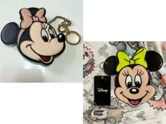 ミニーマウス ダイカット コインケースポーチ & パスケース 2点セット