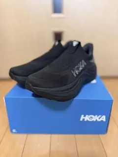 【美品】ホカ スカイワード レースレス ブラック26.5