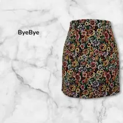 【美品】ByeBye コブラン柄タイトミニスカート F