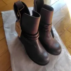 DIESEL レザー ショートブーツ ブラウン【タグ付】