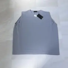 新品 Aga サイドタックノースリーブサマーニット ライトグレー 2024SS