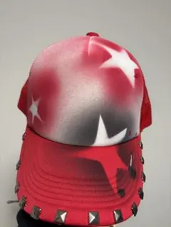 星柄スタッズ付き　メッシュキャップ