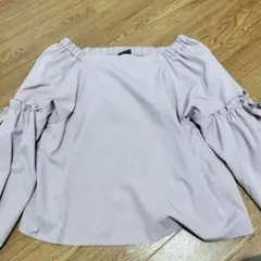 ダブルクローゼット　オフショルダー　オフショル　くすみピンク　春服