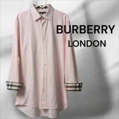 バーバリー 袖ノバチェック 刺繍ロゴ 長袖 シャツ BURBERRY XL
