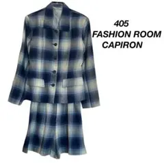 ジャケット ショートパンツ セットアップ チェック柄 ブルー×ホワイト