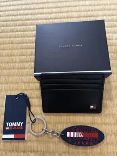 【未使用品】TOMMY カードケース黒 & キーホルダー濃紺