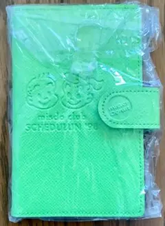 原田オサム　ミスド スケジュール帳 蛍光グリーン　ミスタードーナツ