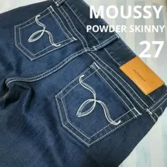 美品✦MOUSSY/POWDER SKINNY DENIM/L/ダークブルー希少