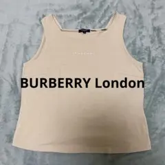 美品 BURBERRY London タンクトップ ノースリーブ ロゴプリント