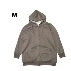 ジップアップパーカー 裏起毛 スモーキーピンク M 古着