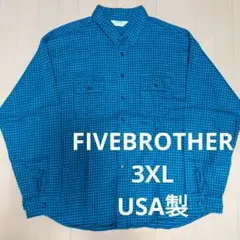 five brother 50s ネルシャツ　vintage 漢の1着 USA老舗 5ブラザー 40s 50s ビンテージ Five Brother