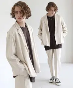 メンズ　セットアップ（ジャケット・パンツ）白系