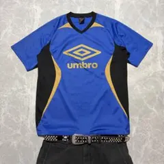 UMBRO アンブロ　デサント 半袖シャツ ブルー ゴールド UMBRO アンブロ デサント 半袖シャツ ブルー ゴールド - メルカリ