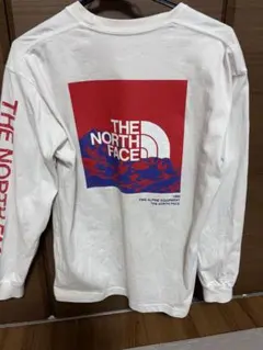 THE NORTH FACE 長袖カットソー M ホワイト/レッド