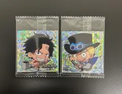 ワンピース　ウエハース　シール　4-25 4-27 サボ　エース　②