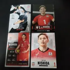 バレーボール男子日本代表　トレーディングカード　西田有志　4点