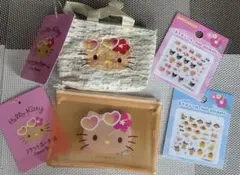 新品 日焼けキティ ポーチset&ネイルシールset
