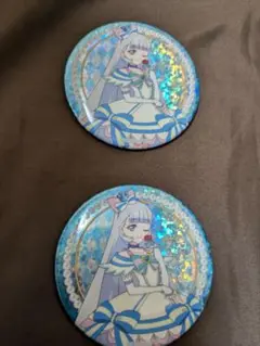 キミとアイドルプリキュア　キュアニャミー　ホログラム缶バッジ×2