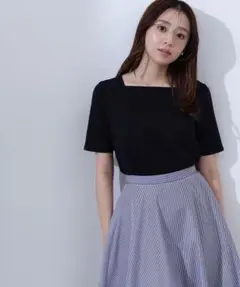 新品 ナチュラルはビューティーベーシック ベーシックTシャツ スクエアネック