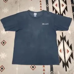 USA製 Champion チャンピオン 紺フェード Tシャツ Lサイズ